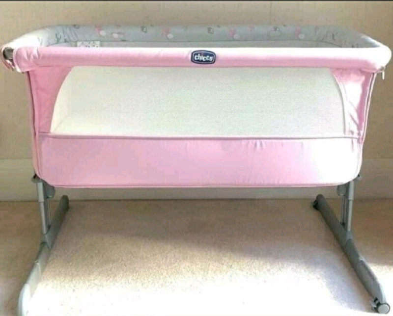 pink chicco next to me crib